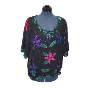 Vintage 1980s Royal Feelings Sequins Top